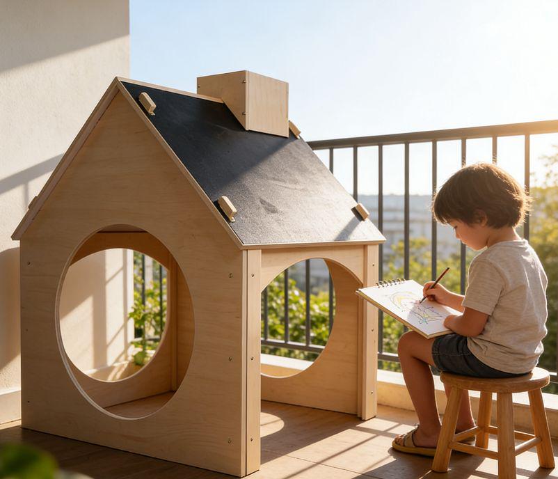 両面子供の絵板、子供の絵板、絵板小屋